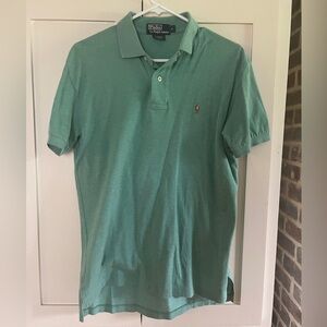 Ralph Lauren Green Polo Shirt Classic Short Sleeve